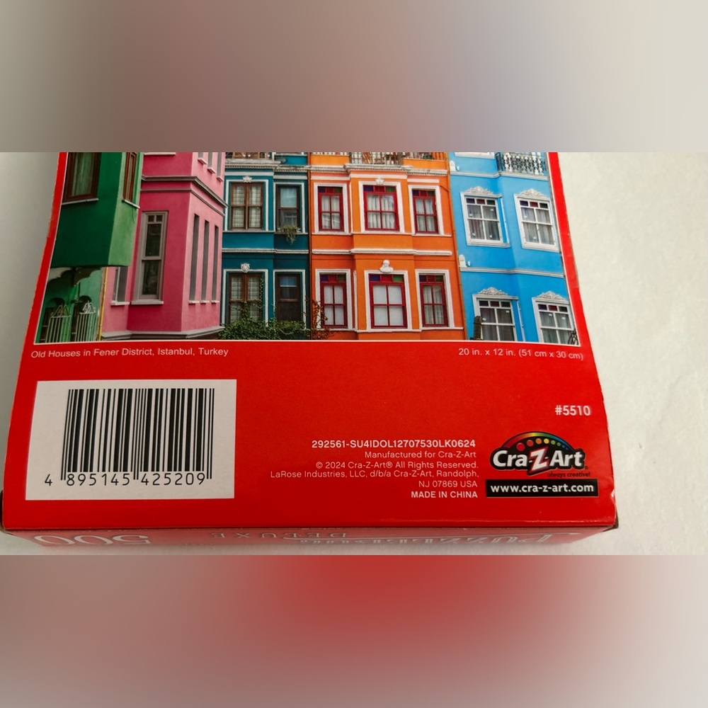 New Old Houses in Fener District Istanbul, Turkey Puzzle 500 Pieces 20" x 12" - Picture 5 of 9